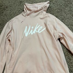 Light pink dri fit Nike hoodie